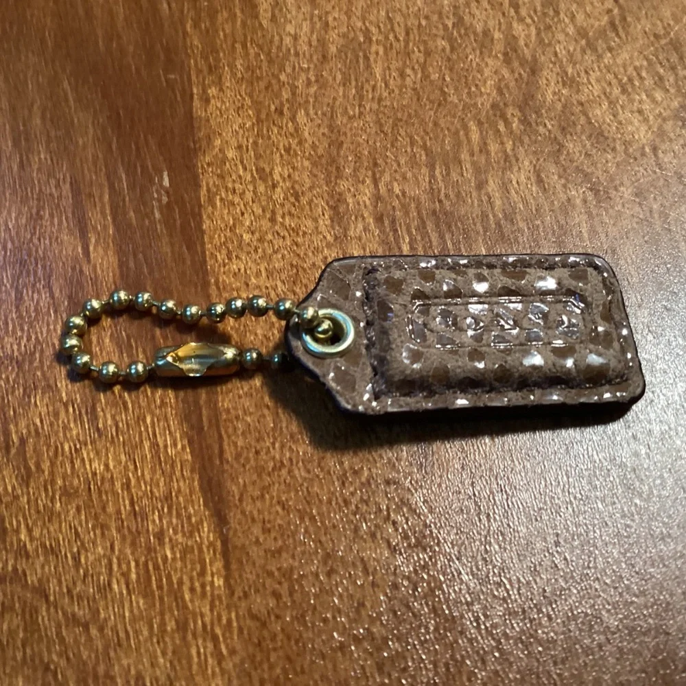 Coach Tan/Brown Bag Tag/Hang Tag